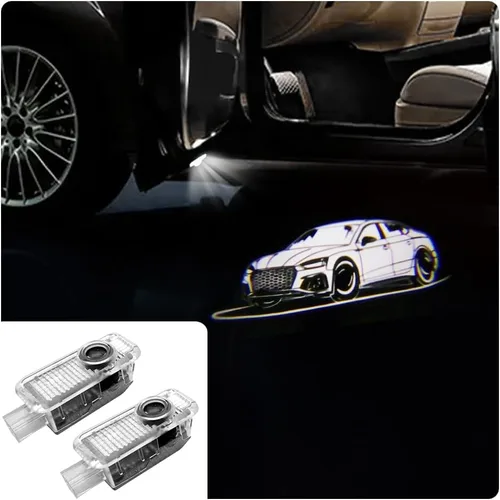 Vista 8 de 2 luces de logotipo HD para puerta de automóvil, proyector LED, luz de sombra de puerta, luz de bienvenida, emblema láser, logotipo, luces de charco