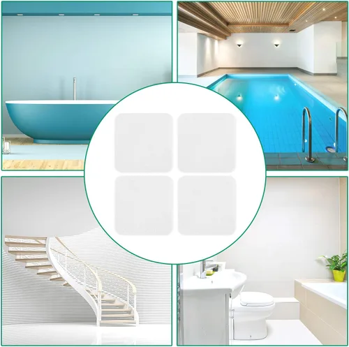 Vista 8 de Calcomanías antideslizantes para bañera, 28 unidades, adhesivos antideslizantes para bañera, baño, escaleras con raspador prémium