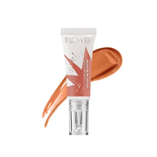 Vista 6 de FLOWER Beauty By Drew Barrymore Liquid Blush Makeup Bomb Color Drops - Fórmula ligera sedosa + rubor en crema de gel para mejillas - Acabado