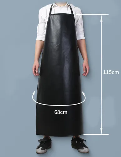 Vista 5 de Delantal impermeable Unisex Adulto Industrial Trabajo Delantal Delantal de goma de vinilo Delantales resistentes