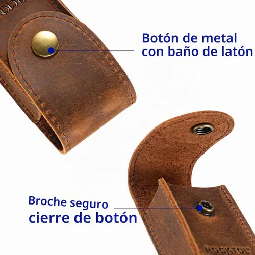 Vista 3 de Funda multiherramienta, funda de cuero con cierre de presión premium para cinturón, funda de cuchillo multiherramienta de 4.2" para EDC, camping