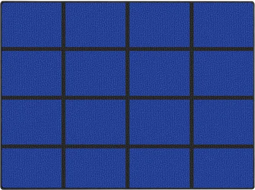 Vista 8 de Alfombra de aula con cuadrícula blanca y negra de 24 asientos, 7 pies 6 pulgadas x 13 pies 1 pulgadas, alfombra de nailon resistente a las manchas