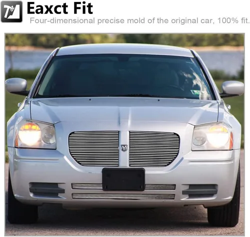 Vista 6 de Se adapta a Dodge Magnum 2005 2006 2007 Rejilla delantera Billet Pulida Superior Inferior Combo No Para SRT8