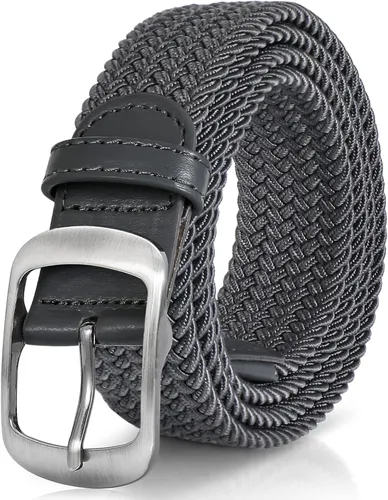 Vista 26 de XZQTIVE Cinturón trenzado elástico para hombres y mujeres, cinturón de golf tejido multicolor, cinturones elásticos para jeans 00 Estilo1