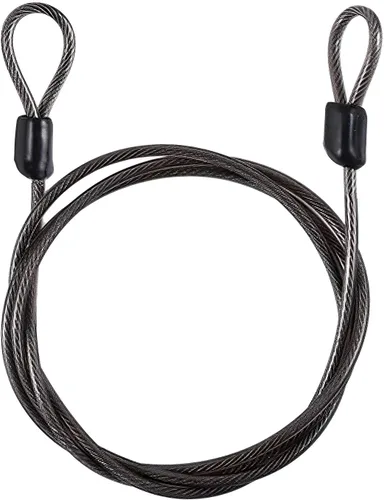 Vista 7 de Cuerda de cable con doble bucle, bloqueo de cable de seguridad, cable de seguridad recubierto de vinilo de acero, bloqueo de equipaje de 3.3 pies x