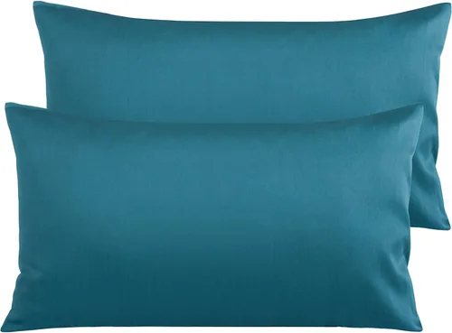 Vista 26 de NTBAY Fundas de Almohada de Algodón Egipcio Queen - Juego de 2, Fundas de Almohada de Algodón de 500 Hilos - Fundas de Almohada Suaves