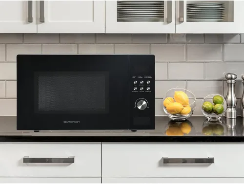 Vista 12 de Emerson MW1101B-A Horno microondas de encimera con control de botón, pantalla LED de 1000 W, 10 niveles de potencia, 6 menús automáticos, plato