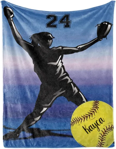 Vista 28 de Manta suave personalizada para bebés: manta de diseño de béisbol personalizada para niños con nombre y número, regalos de ropa de cama para bebés