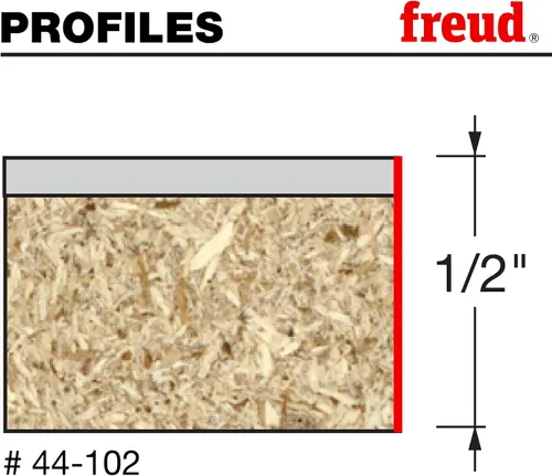 Vista 2 de Freud 44-102: Broca de rodamiento de 1/2" (diámetro) con vástago de 1/4", altura de carburo de 1/2
