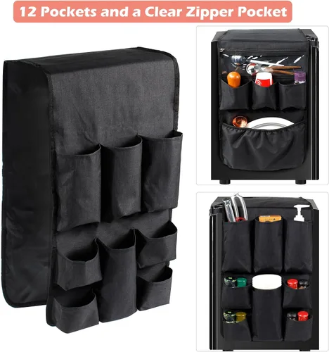 Vista 3 de Over The Fridge Organizer Storage – Organizador de mini refrigerador mejorado 2023 – Esenciales de habitación universitaria para estudiantes