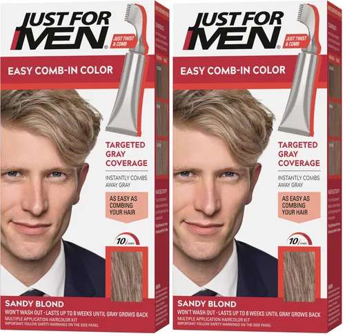 Vista 9 de Solo para hombres Auto Stop, tintura química para el cabello, 1, Dark Blond and Light Brown
