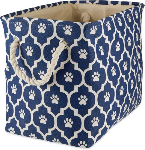 Vista 22 de Bone Dry Pet Storage Collection Lattice Estampado de Patas, Negro, Rectángulo Pequeño