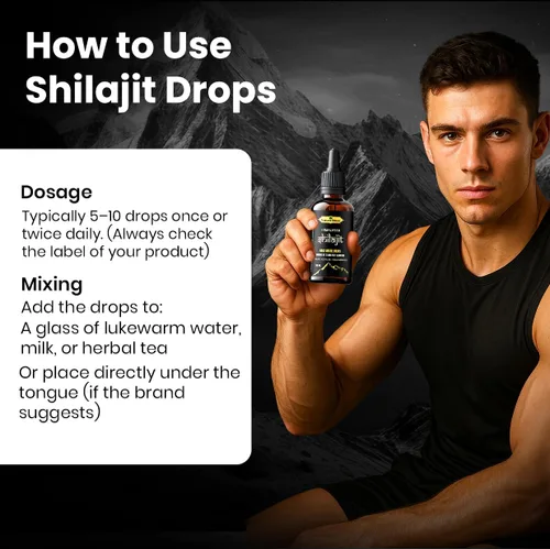 Vista 4 de Gotas orgánicas de Shilajit del Himalaya para hombres y mujeres (1.0 onzas)