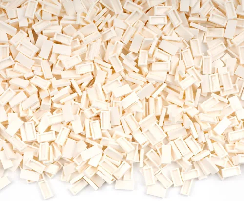 Vista 11 de Ladrillos Clásicos 1x2 Planos - 1000 piezas Partes y Piezas Básicas de Construcción de Bloques, Placas Lisas MOC Accesorios Lotes a Granel Beige
