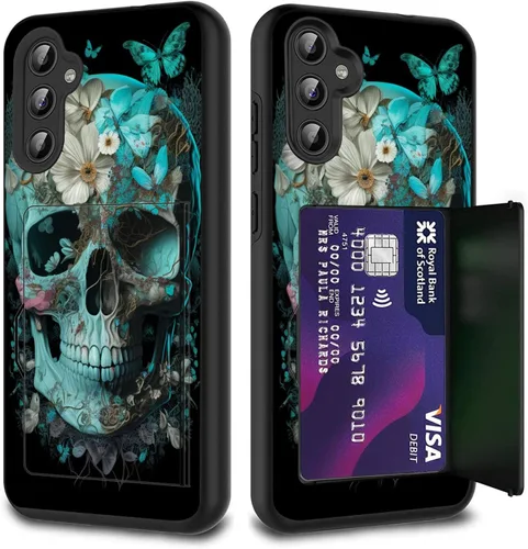 Vista 78 de Funda híbrida de doble capa con función atril para Samsung Galaxy A16 5G de 6.9 pulgadas, diseño de vaca con bandera estadounidense