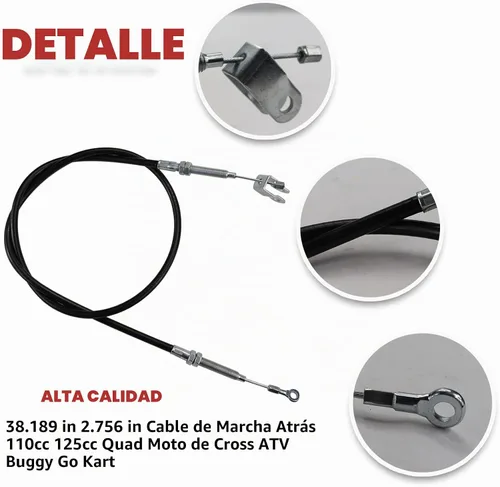 Vista 3 de Nuevo Olym 965.2mm/38" Cable de engranaje inverso para alambre de acero 125CC y cubierta de PVC