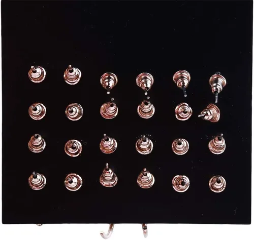 Vista 6 de Juego de joyas de piercing para mujer, 12 pares, a la moda, duradero y creativo