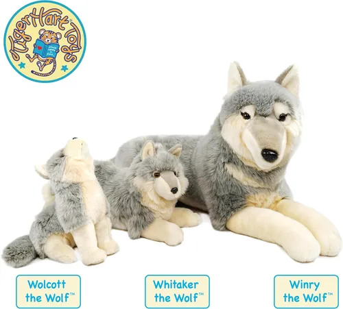 Vista 6 de TigerHart Winry El Lobo - Perro de peluche suave de 27 pulgadas (sin incluir la medida de la cola)