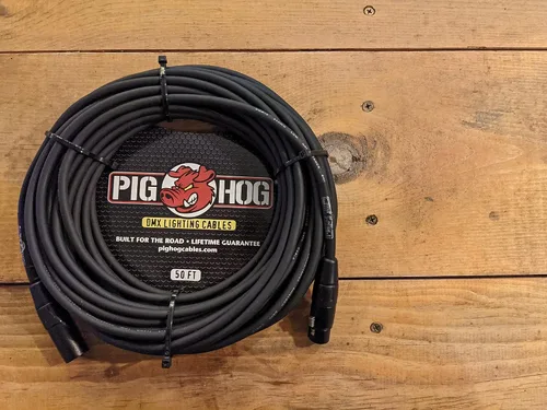 Vista 2 de Pig Hog Cable de iluminación DMX de 3 pines PHDMX3, 3 pies