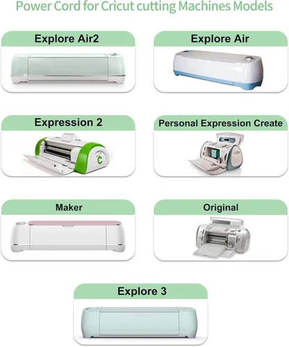 Vista 7 de Cable de alimentación para Cricut Explore air 2, Expression 2, Maker, Explore Air, Explore One Create Cake Mini Repuesto Original para Cricut Maker