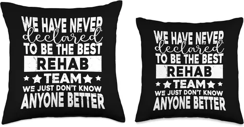 Vista 3 de Rehab Therapist Gifts For Women And Men Crew, Rehabilitación Enfermera Mujer Rehabilitación Equipo Terapia Cojín de tiro 16x16, Multicolor