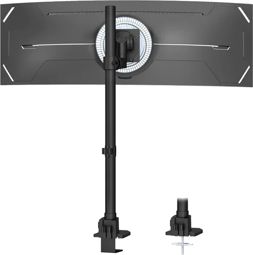 Vista 11 de Bracito para monitor ultra ancho resistente de 24-57'' - Montura de aluminio para monitor individual, soporta hasta 59.4 libras, soporte de Negro