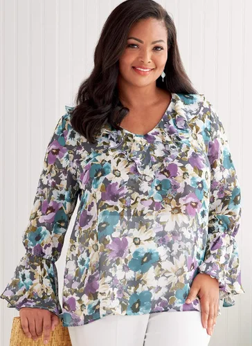Vista 3 de Butterick B6814RR Misses/Plus Size Top/Vest 18W-20W-22W-24W, Multicolor