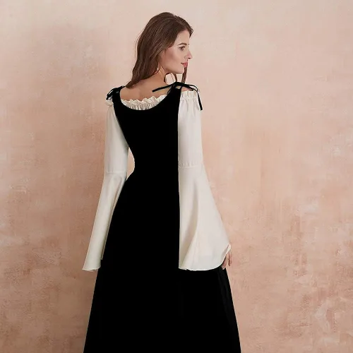 Vista 4 de AbaoWedding - Vestido medieval y renacentista para mujer, para usar como disfraz o cubierta