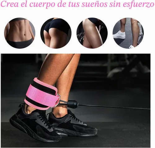 Vista 7 de Correas de tobillo para máquinas de cable, correas de tobillo para retroceso, correa de tobillo, bandas de resistencia al tobillo, correa de tobillo