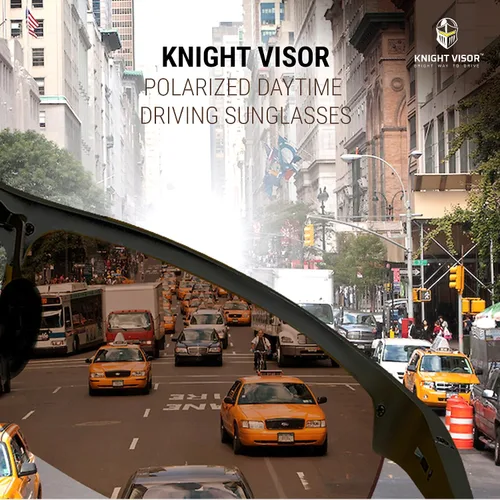Vista 5 de BLUPOND Day/Night Driving Glasses For Men/Women - HD Yellow Vision for Maximum Clarity - Knight Visor