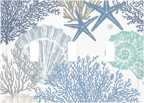 Vista 132 de Arte Moderno Abstracto de Lujo Turquesa Oscuro Verde Azulado Azul Gris Patrón Texturizado de Mármol 1 Gang Interruptor de Luz de Palanca Simple