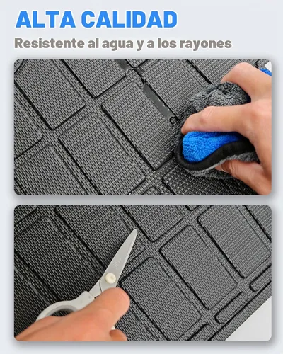 Vista 5 de Forros de Carga Alfombrilla de Respaldo para BMW X1 Accesorios 2023-2025 con Gancho y Velcro Alfombrilla de Maletero Trasero Protector de Cubierta