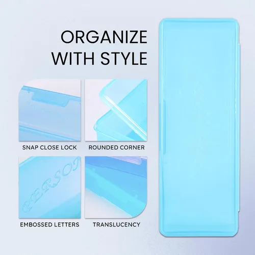 Vista 3 de Beauticom Caja personal de almacenamiento para manicurista profesional uñas pedicura (tamaño grande) (1 unidad, azul)