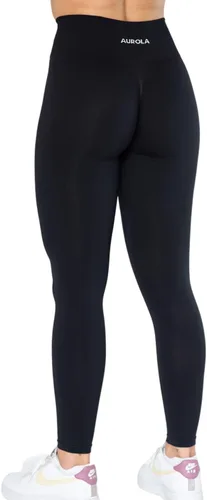Vista 7 de AUROLA Leggings de entrenamiento para mujer, control de abdomen, a prueba de sentadillas, acanalados, gruesos, sin costuras, pantalones activos