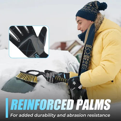 Vista 4 de HANDLANDY Winter Work Gloves, 3M Thinsulate Waterproof Insulated Glove for Men Women