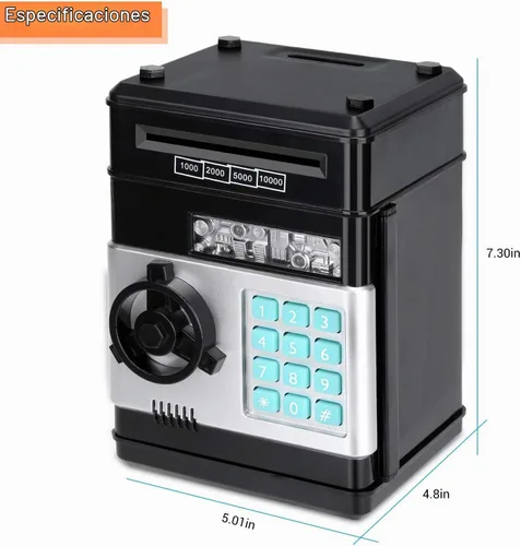 Vista 3 de Alcancía Electrónica de Cajero Automático con Contraseña de Dibujos Animados Lata de Monedas de Efectivo Puede Desplazar Automáticamente Billetes