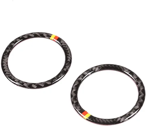Vista 4 de YIWANG - Cubierta de ventilación de fibra de carbono para salpicadero de coche, 2 unidades, para Mercedes Benz Clase C W204 2007-2013