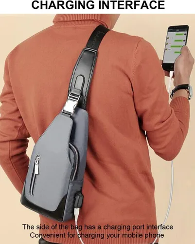 Vista 2 de Hiflyer Bolso cruzado para hombre, mochila para hombre, bolso cruzado para hombre, bolso de hombro para hombre