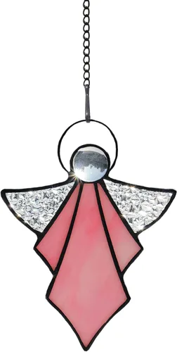 Vista 9 de Adorno de ángel para colgar en vitrales, decoración de vacaciones, regalos conmemorativos de condolencias, regalos de ángel para mujeres (azul) 5.5