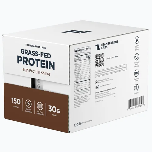 Vista 9 de Transparent Labs Batido de proteínas alimentadas con pasto - Chocolate