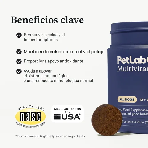 Vista 3 de PetLab Co. Paquete de probióticos multivitamínicos y perros: multivitaminas masticables para perros apoyan la salud y probióticos para perros