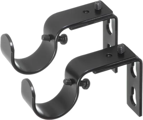 Vista 34 de Ivilon Soportes ajustables para barras de cortina - para barras de 1 o 1 1/8 pulgadas. Juego de 2 - Negro antiguo