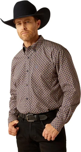 Vista 11 de Camisa de sarga con logotipo del equipo ARIAT de ajuste clásico para hombre Sea Scape USA 3X-Large Turkish Sea