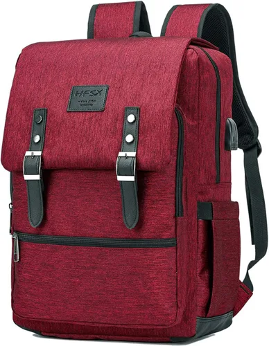Vista 7 de HFSX Mochila vintage antirrobo, mochila para computadora portátil para hombres y mujeres, mochila de viaje de negocios, mochila universitaria