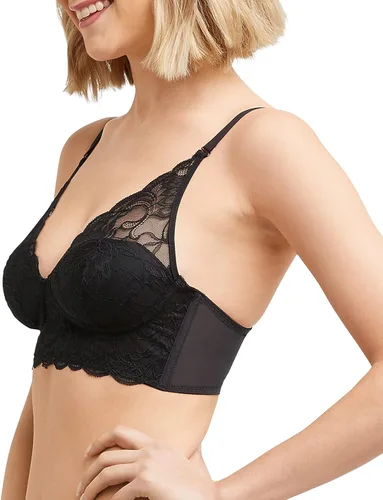 Vista 2 de Maidenform - Brasier convertible de encaje sin varillas Pure Comfort para mujer, corpiño de línea larga