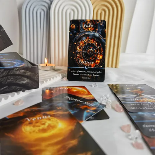 Vista 4 de Yin y Yang Tarjetas de Oráculo, Baraja de Oráculo de Conexión del Karma de 68 Tarjetas, Herramienta de Guía Espiritual para Principiantes