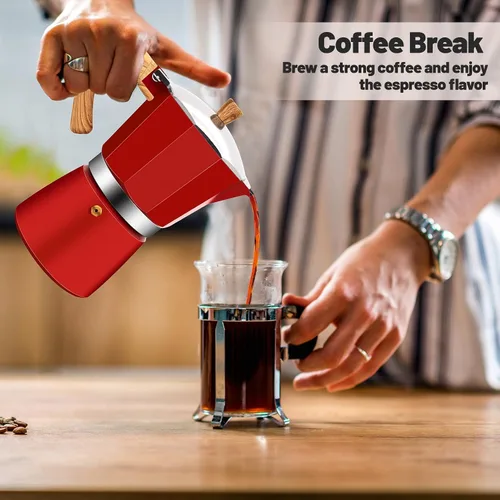 Vista 142 de Cafetera clásica de aluminio para 3 tazas Azul