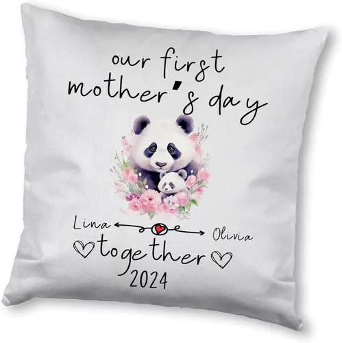 Vista 18 de Mother's Day Panda, Personalised Pillow Case Decor for Home, Present for Mom, Grandmother, for Her
