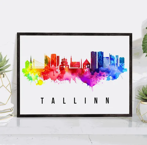 Vista 20 de Póster de Kazan Skyline Rusia, pintura de paisaje urbano de Kazan, póster de Rusia, paisaje urbano de Kazán y estampado de monumentos, arte de pared