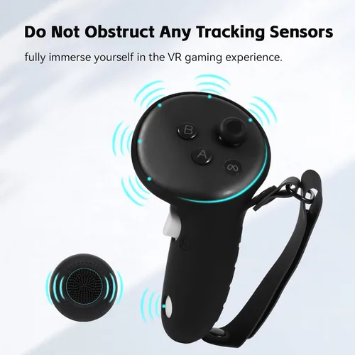 Vista 3 de Compatible with Meta Quest 3 Accessories, Quest 3 Silicone face Cover, VR Shell Cover,Quest 3 Touch Controller Grips Cover,Protective Lens Cover